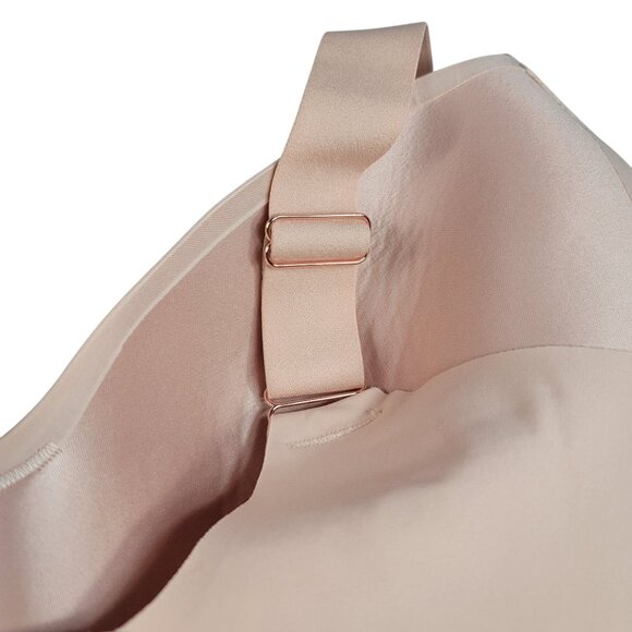 Le Mystere T Shirt Bra Nude Peach 38D Seamless Wire Free Wireless Wide Adj Strap - Picture 6 of 10